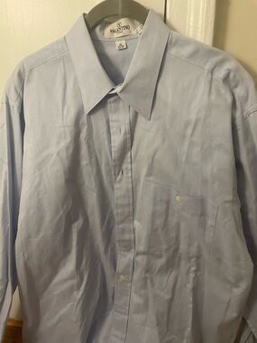 Valentino Pale Blue Men's Dress Shirt with Chest Pocket